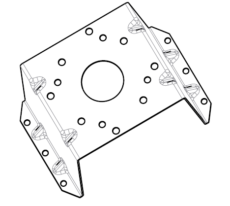 Staffa di fissaggio Driver RCF HD15 per ART 945A