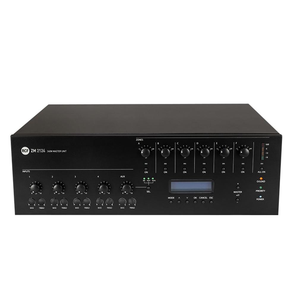 UNITÀ CENTRALE RCF AMPLIFICATA A 6 ZONE ZM 2124 240W