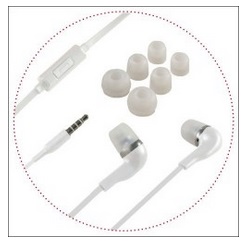 Auricolari con microfono bianchi