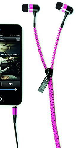 [14235] Auricolari HI-FUN modello zip rosa