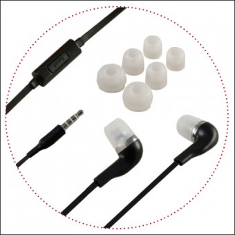 Auricolari in-ear con microfono neri