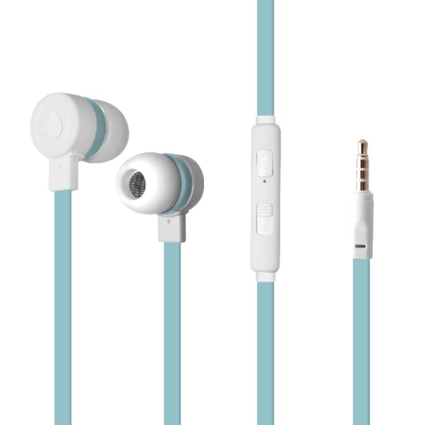 Auricolari Puro con microfono turchese