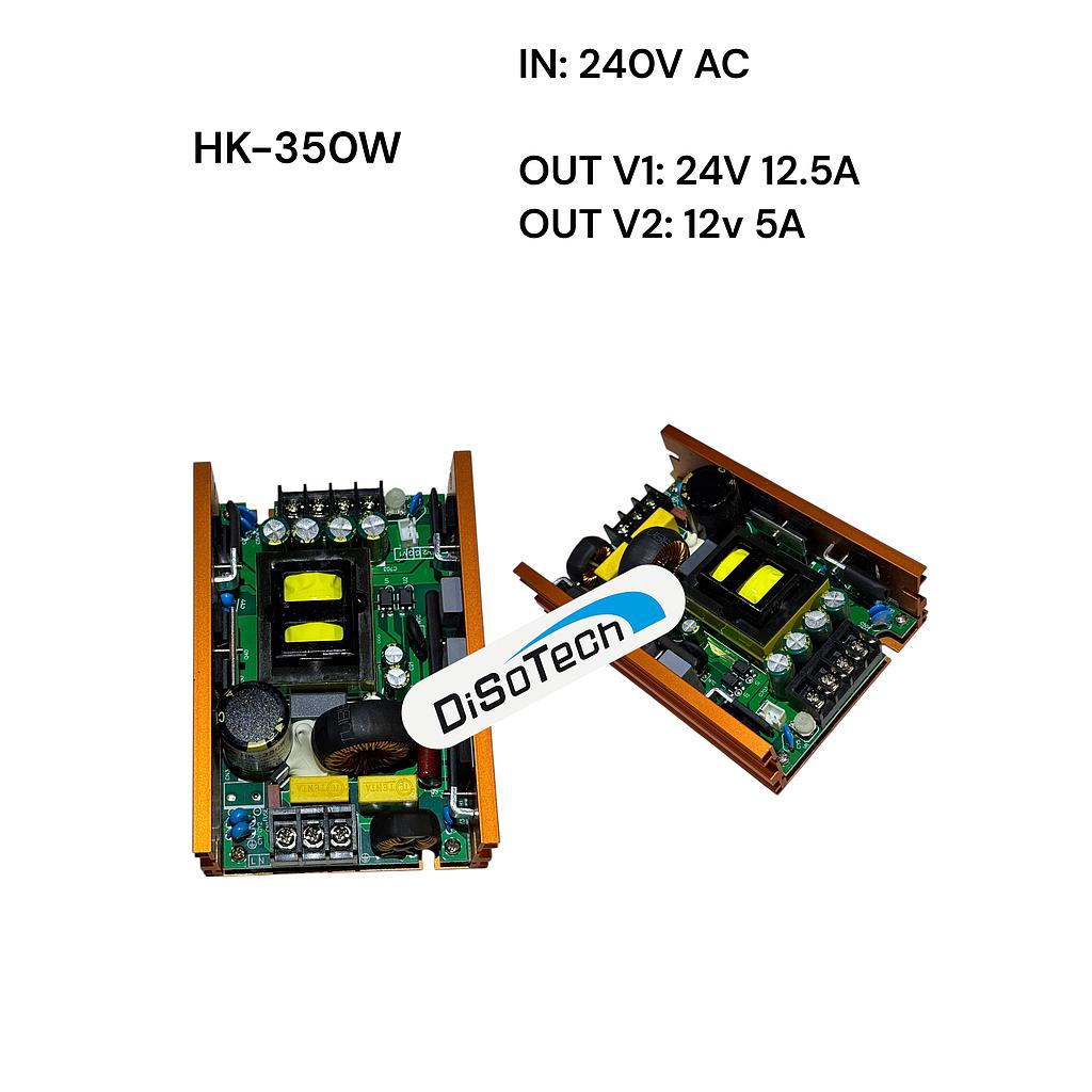 [DST-19268] Alimentatore per effetto luce HK-350W V1:24V/12.5A 12V/5A