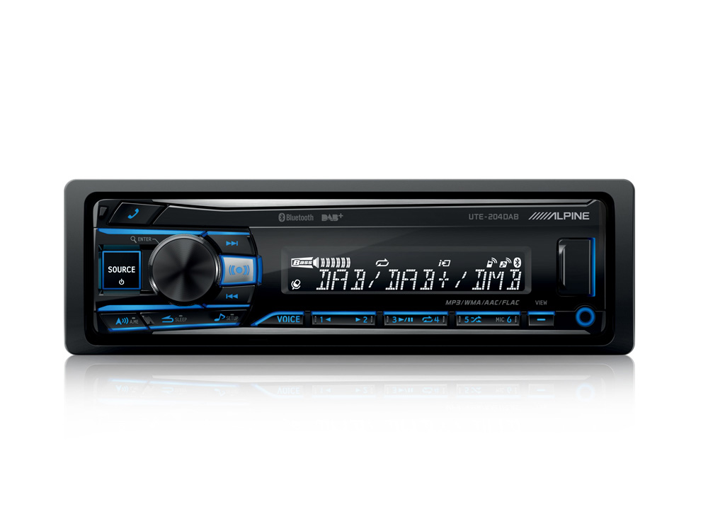 [UTE-204DAB] Autoradio Alpine 1 Din con Bluetooth e Antenna DAB inclusa - UTE-204DAB
