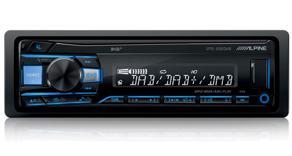 [UTE-202DAB] Autoradio Alpine 1Din con Bluetooth e radio digitale DABUTE-202DAB