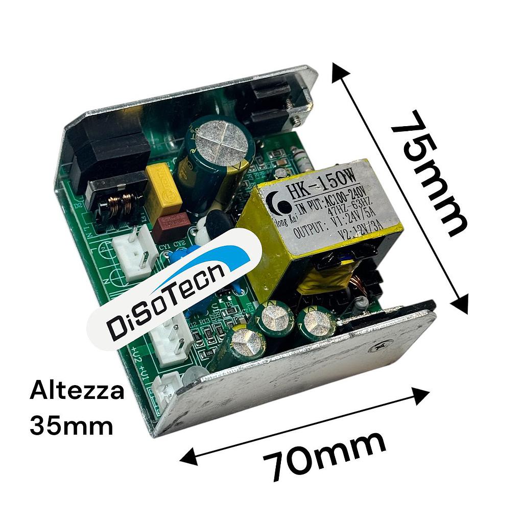 [DST-19460] Alimentatore HK-150W V1: 24V/5A V2: 12V/3A