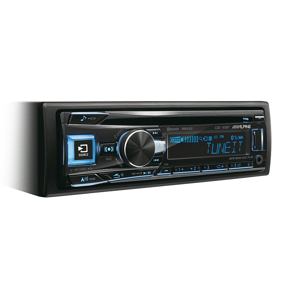 [CDE-193BT] Autoradio Alpine con CD, USB, Bluetooth, 2 PreOut e connessione su Facebook