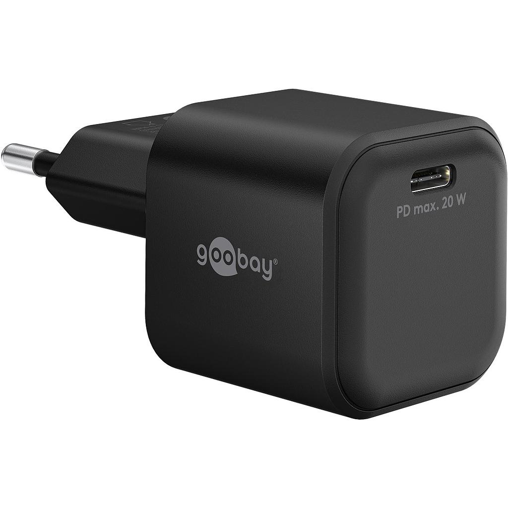 [76690] Caricatore Goobay Rapido USB-C QC 20 W - Nero