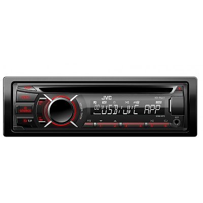 Autoradio Jvc 1 din colore rosso