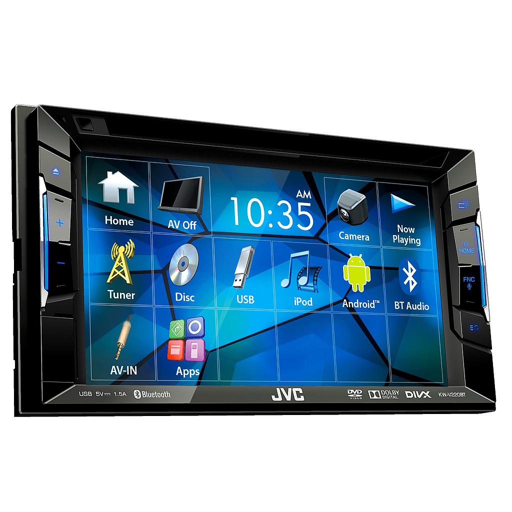 Autoradio JVC 2 Din KW-V220BT con DVD - USB - AUX e Bluetooth