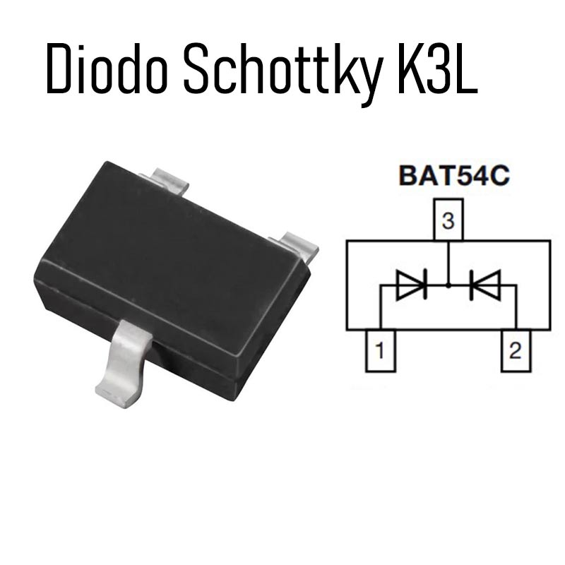 [BAT54C ] BAT54C SMD Diodo Schottky 30 V 0,2A SOT-23 K3L
