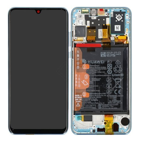 [02352VBG] Display Lcd completo di touch screen con frame e batteria Originale per Huawei P30 Lite MAR-LX1A - Breathing Crystal