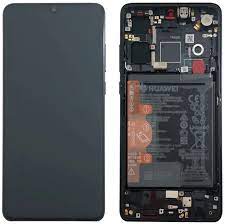 [02354HLT] Display Lcd completo di touch screen con frame e batteria Originale per Huawei P30 ELE-L09 ELE-L29 - nero