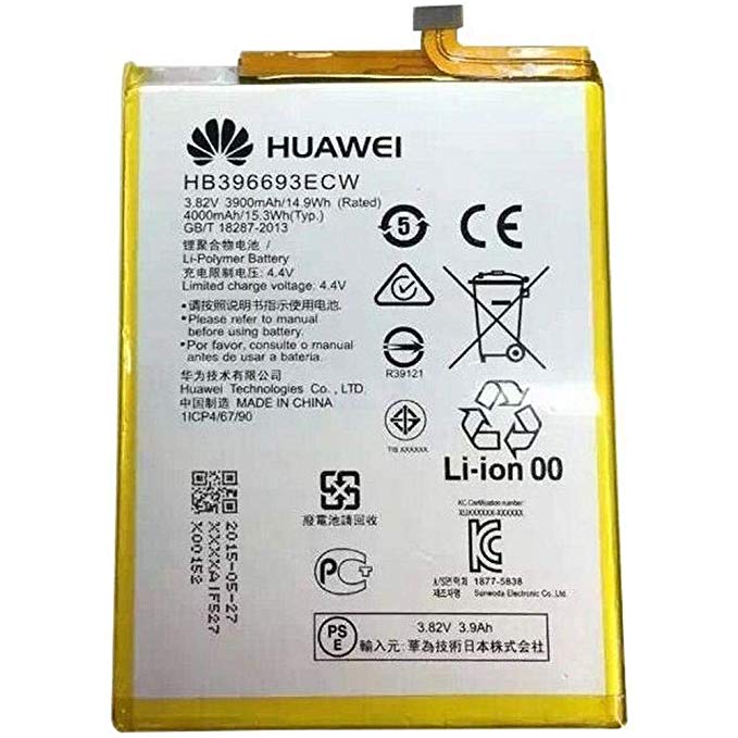 Batteria originale HB396693ECW per Huawei Mate 8 NXT-L29 3,82V 3,9Ah