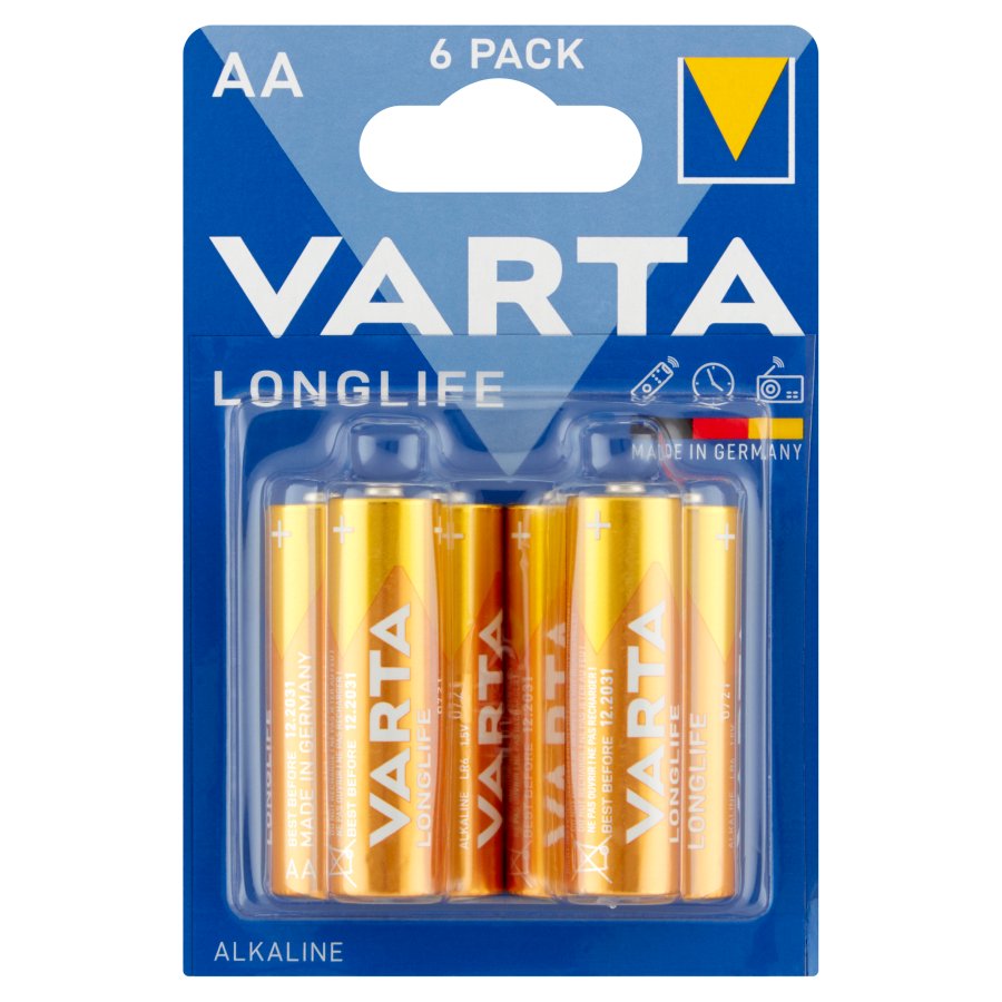 [VAR4106LB6] Batteria Stilo 1,5V Alcalina 6pz Long Life - Varta