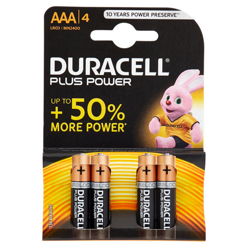 [DST-00024] Batterie Ministilo Alcaline Plus Power AAA 4pz - Duracell