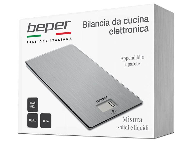 [BEP90.131] BILANCIA CUCINA ELETTRONICA ACCIAIO INOX BEPER