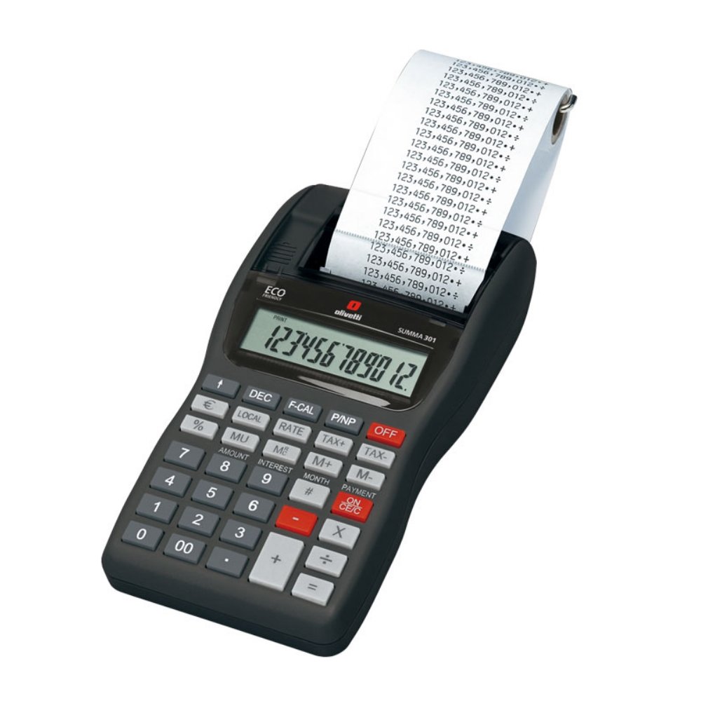 Calcolatrice Olivetti Summa 301 da tavolo con rotolo