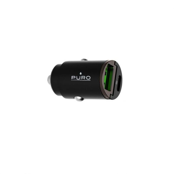 [FCMCHUSBAC30W-BLK] CARICA BATTERIE DA AUTO CON PORTA USB-A E USB-C