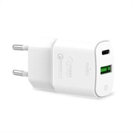 [PWFCMTCUSBAC20W-WHI] CARICA BATTERIE DA PARETE CON PORTA USB E USB-C