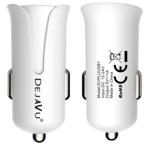 CARICATORE DA AUTO 1USB DEJAVU 1A WH