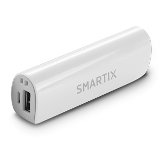 [13873] CARICATORE PORTATILE 2600MHA SMARTIX BIANCO