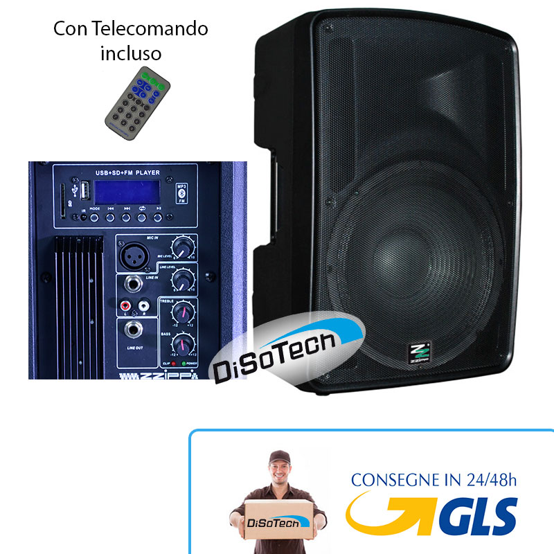 [ZZPK10] CASSA ACUSTICA 200W AMPLIFICATA 10" BLUETOOTH E MP3 ZZPK10