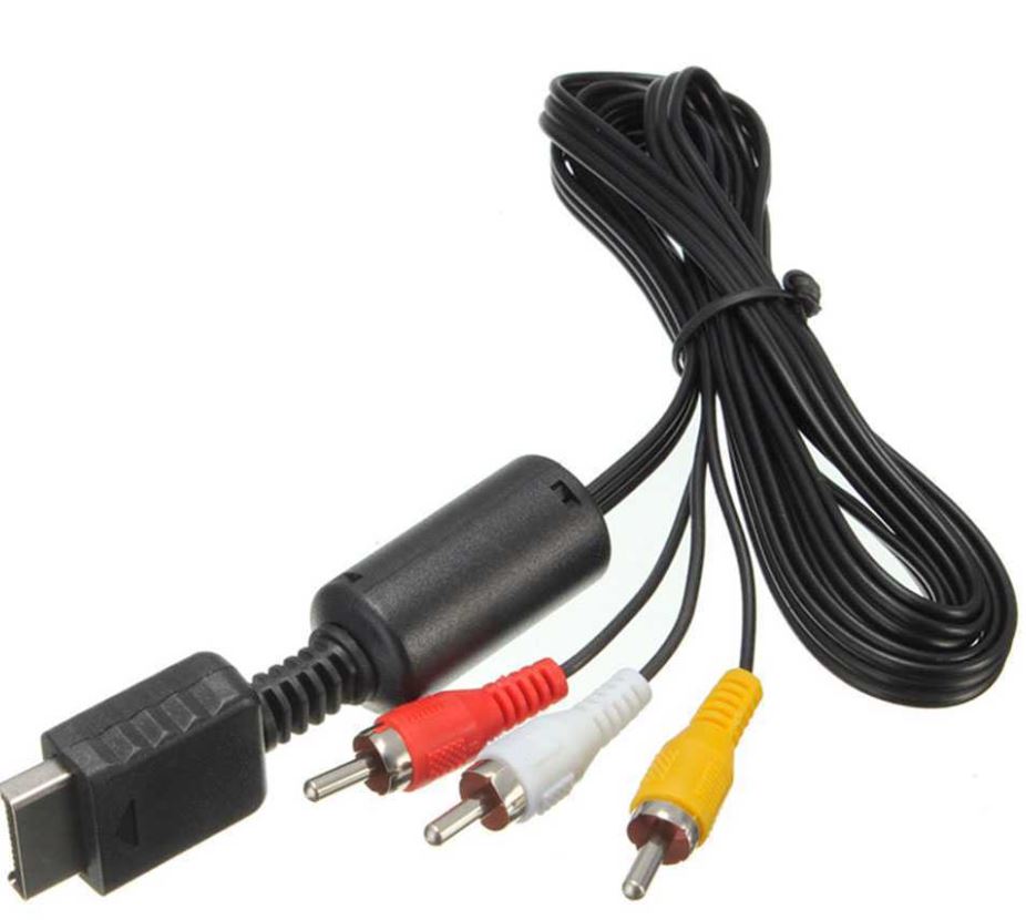 Cavo Adattatore per Playstation PS2 PS3 AV Audio Video a 3 RCA Composito