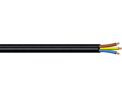 [DST-04002] Cavo Alimentazione 220V 3 Poli 3X0.75mm gommato nero