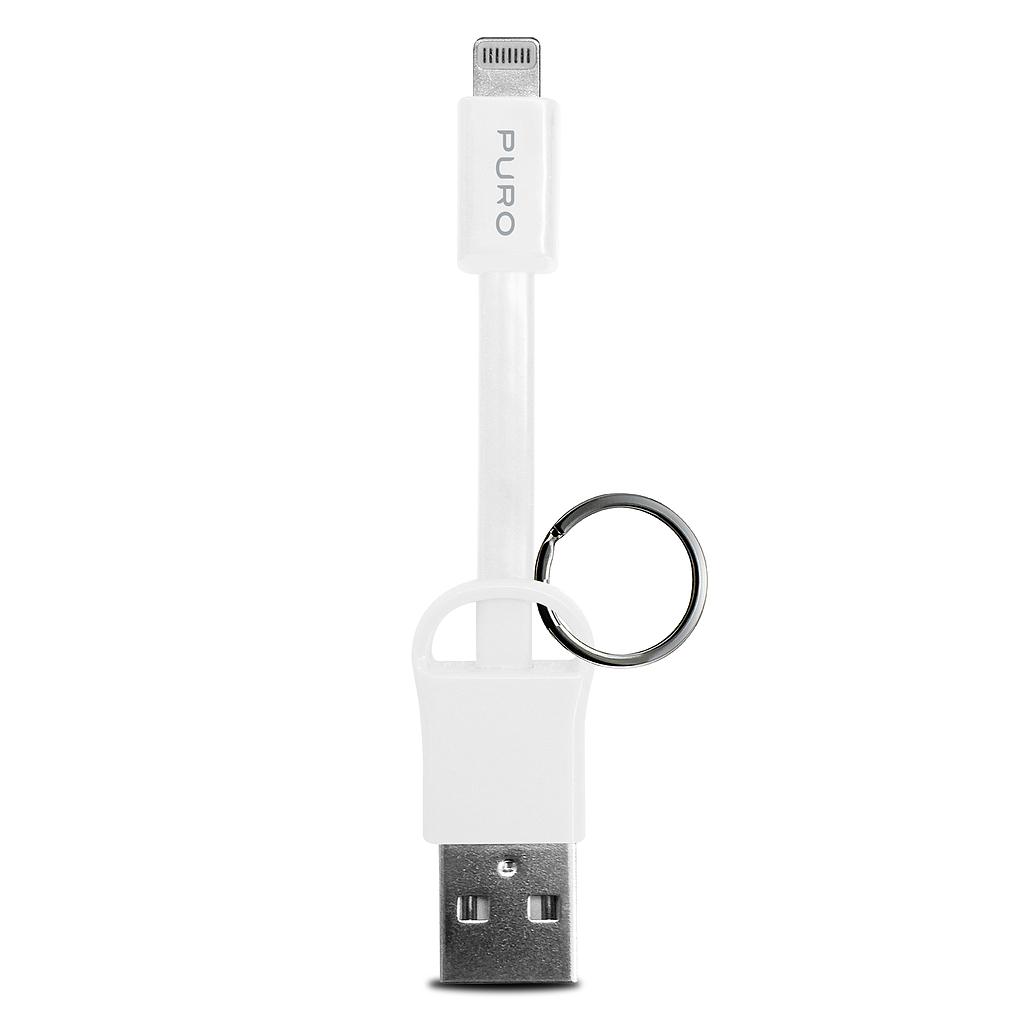 [13673] CAVO DATI E RICARICA PURO LIGHTNING IPHONE/IPAD/IPOD CON PORTACHIAVI