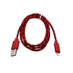 CAVO DATI ROPE IPHONE5/5S RED