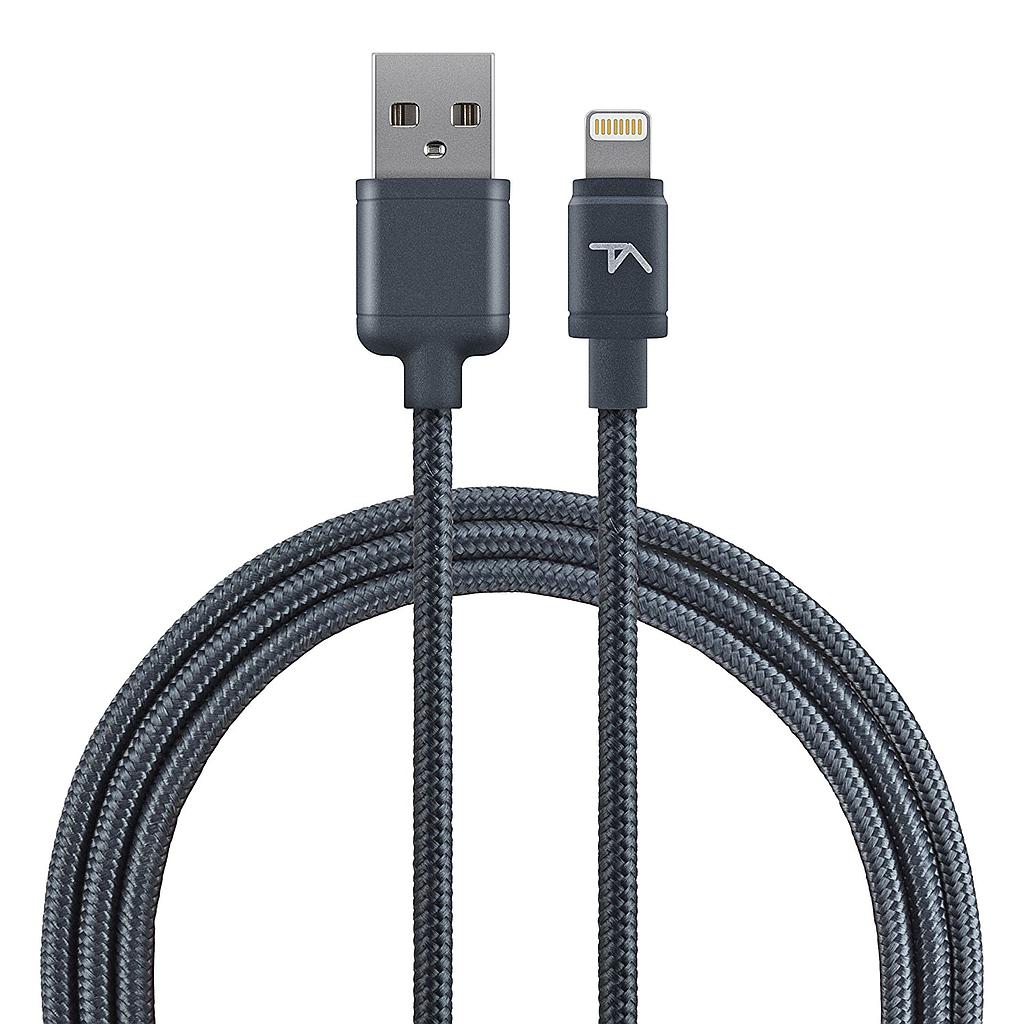 Cavo dati USB-Lightning grey rinforzato in metallo EXTRA STRONG