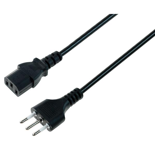 [50.0000405] CAVO DI ALIMENTAZIONE 220V/230V SPINA ITA 10A 2 mt VDE