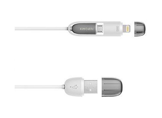 [15044] CAVO DI RICARICA MICRO/LIGTNING WHITE