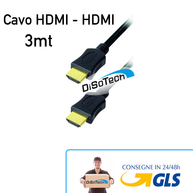 Cavo HDMI - HDMI 3m HQ