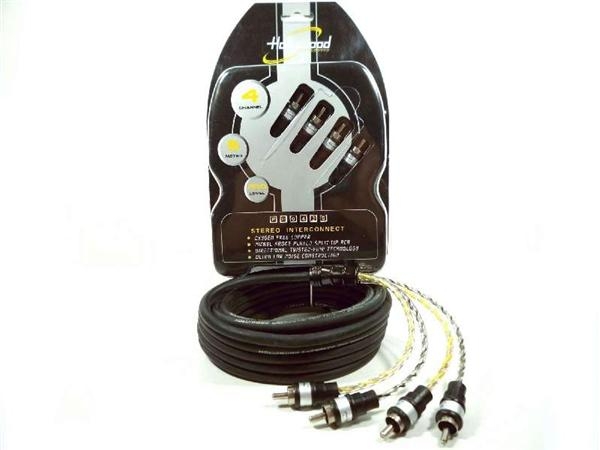 Cavo Hollywood RCA 5mt 4 canali car audio