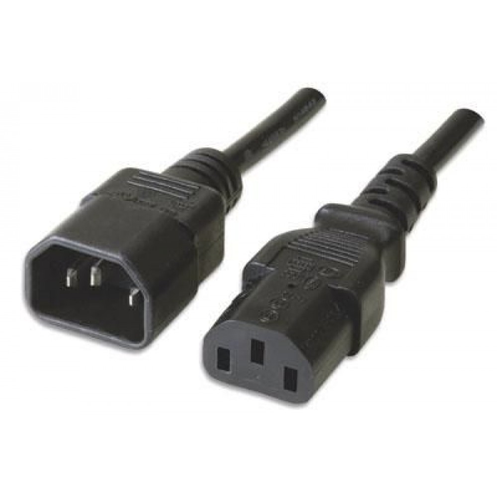 [DST-04526] Cavo Prolunga di Alimentazione Vde C13 F a C14 M 1,8 m nero