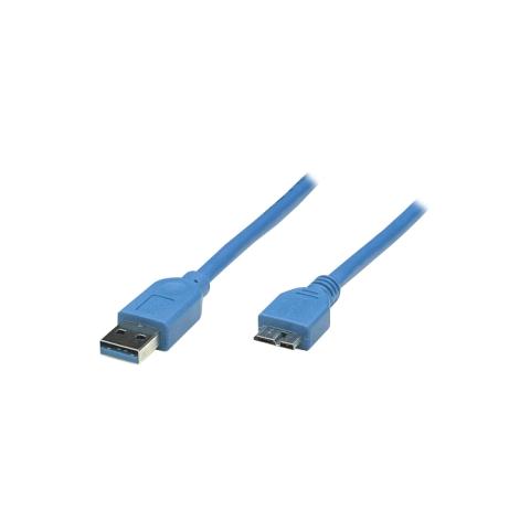 [6027096] Cavo USB 3.0 - MicroUSB 3.0 1m - Blu