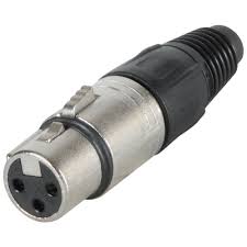 [XLRFV3] Connettore Cannon XLR F 3 Pin dorati