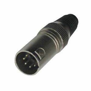 Connettore Canon XLR 5 poli maschio in metallo QuikLok