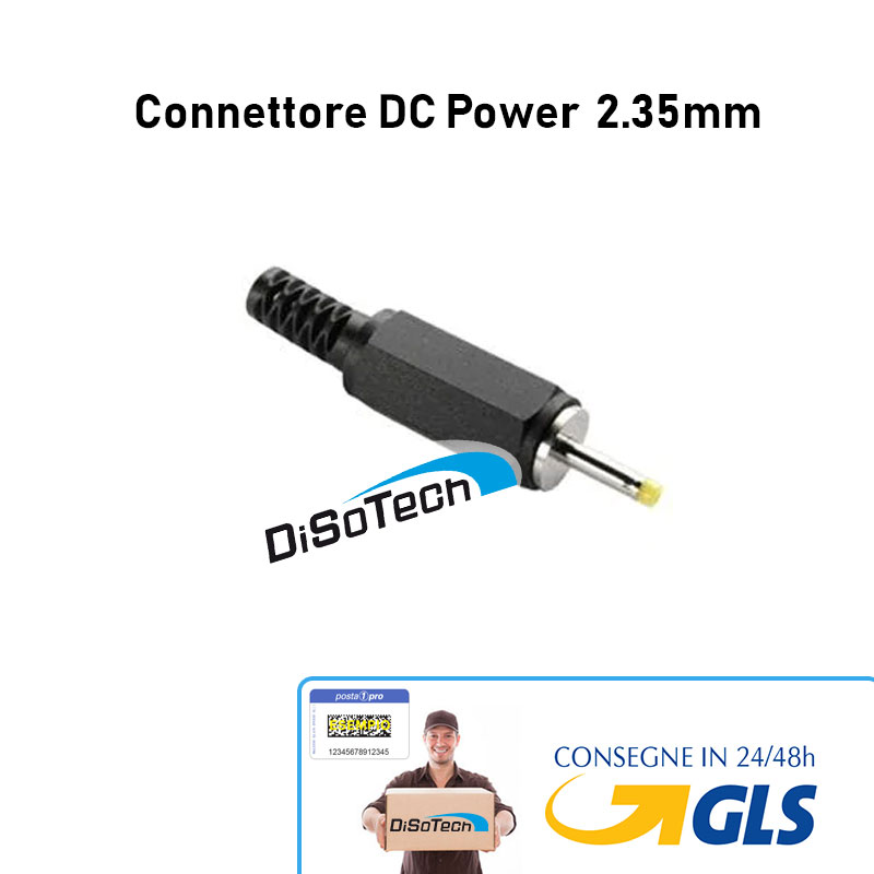 Connettore DC power 2.35mm plastico per Mediacom