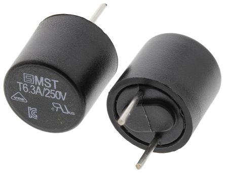 Fusibile circolare cilindrico 6.3A 250V 8.3x7.7mm