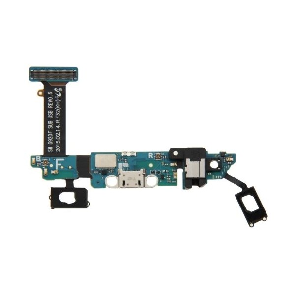 Connettore di ricarica Samsung S6 G920 con microfono e tasto home