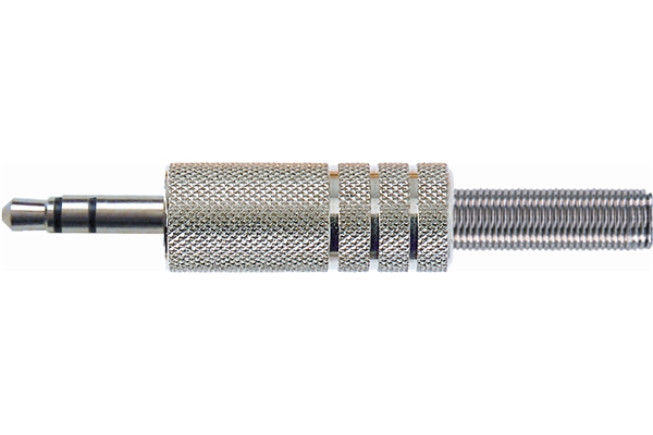 Connettore Jack 3.5 stereo in metallo, molla Ø 4.5 mm QuikLok