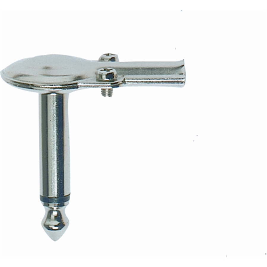 [G108] Connettore Jack 6.3 mono a 90° in metallo Quiklok