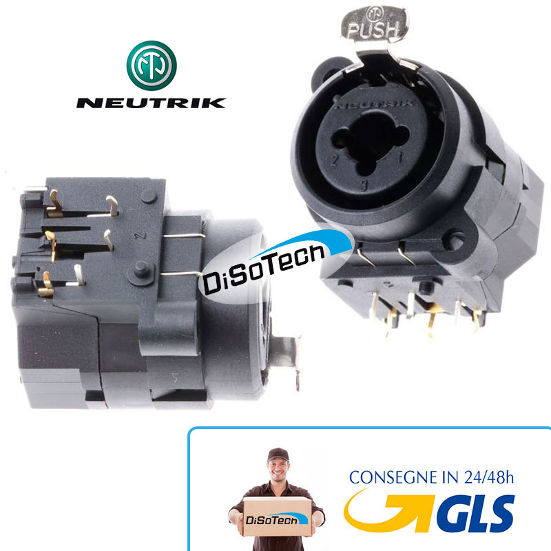 Connettore presa Jack e XLR femmina 3 poli Neutrik NCJ6FIH Combo