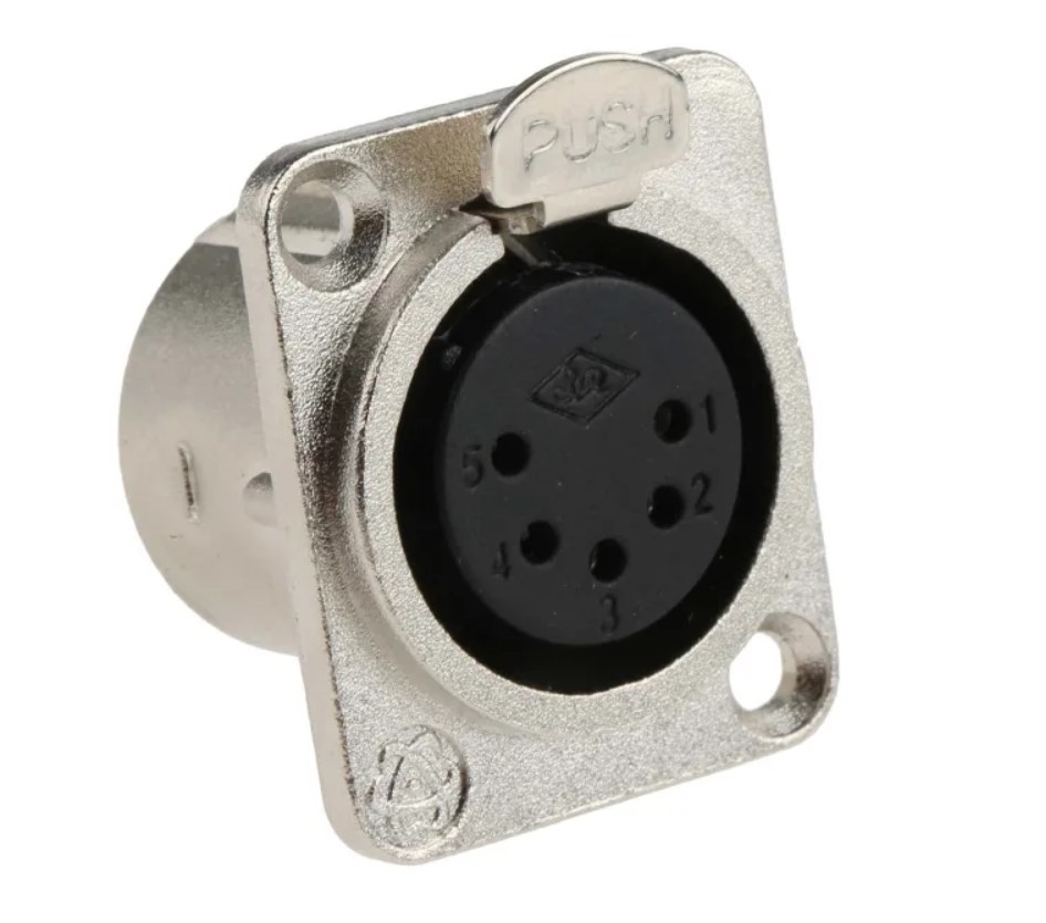 Connettore presa XLR 5 Poli da Pannello