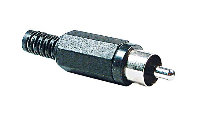 [38.2002505] Connettore RCA nero in plastica