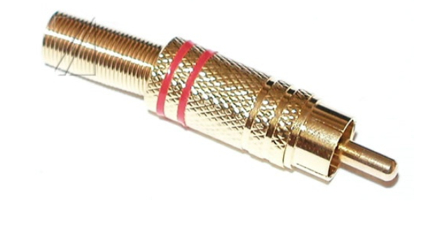 Connettore spina RCA dorato Rosso