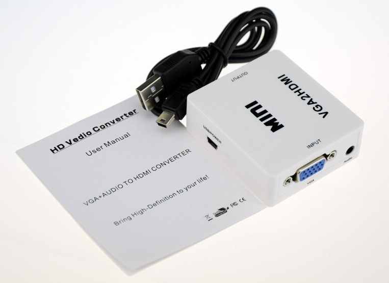 Convertitore di segnale IN analogico/digitale VGA+audio / OUT presa HDMI